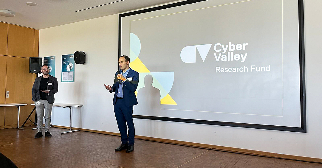 Werner Kraus, Fraunhofer IPA at the Cyber Valley Research Fund Symposium. Photo: Cyber Valley