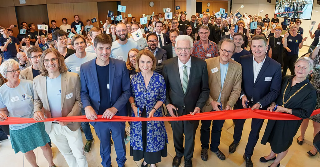 Kick-Off des Tübingen AI Centers am 18.Juli 2023 in Tübingen mit Ministerpräsident Winfried Kretschmann, Ministerin für Hochschulen, Forschungs- und Kunsteinrichtungen Petra Olschowski, Parlamentarischer Staatssekretär des BMBF, Mario Brandenburg