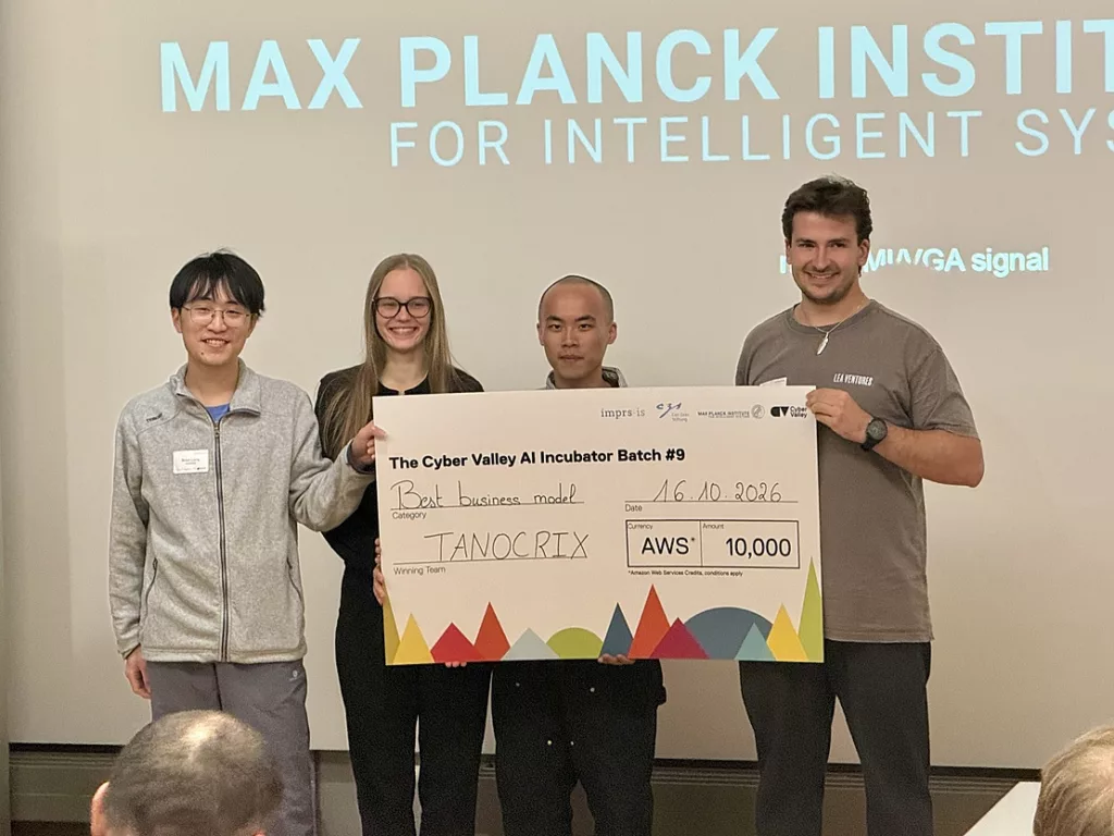 Cyber Valley AI Incubator Demo Day, Best Business Model Award