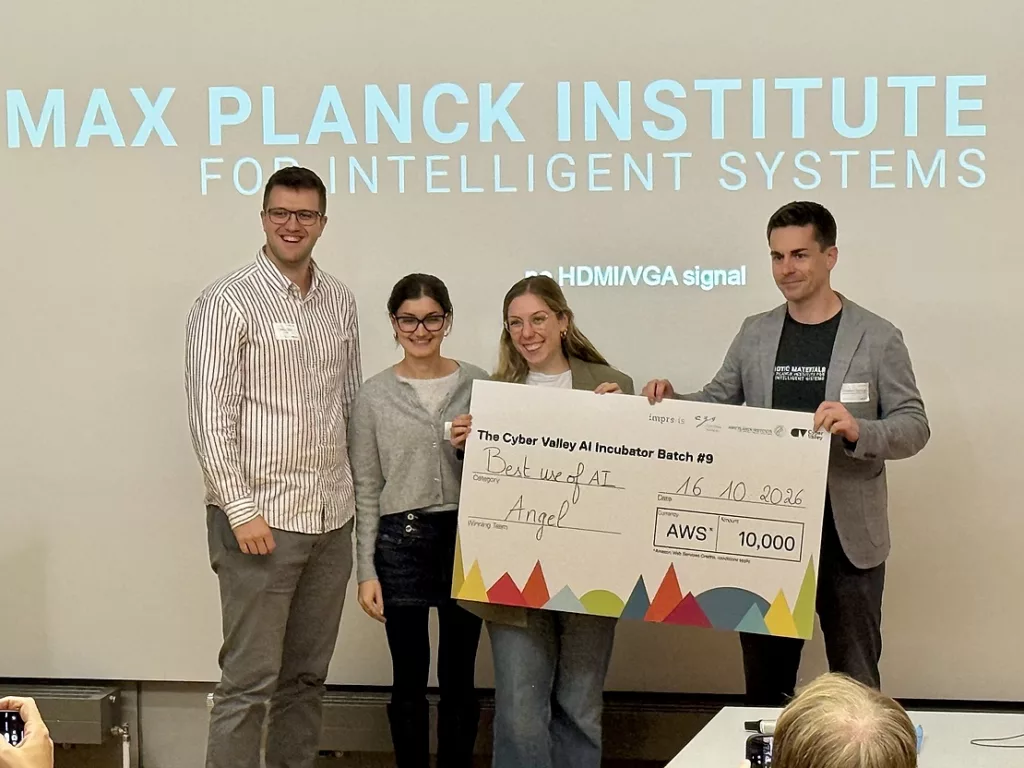 Cyber Valley AI Incubator Demo Day, Best use of AI Award